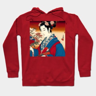 Geisha Study D in Japanese Style Hoodie